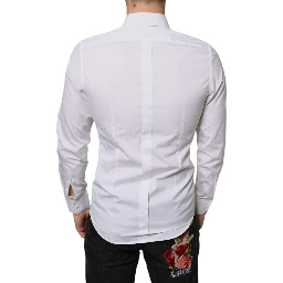 White Bib Cotton Poplin Formal Dress Shirt