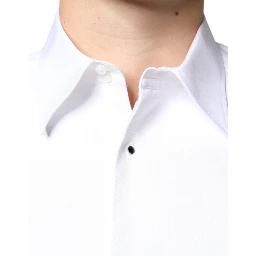 White Bib Cotton Poplin Formal Dress Shirt