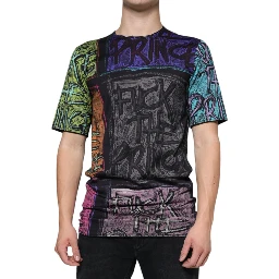 Multicolor Graphic Print Cotton T-shirt
