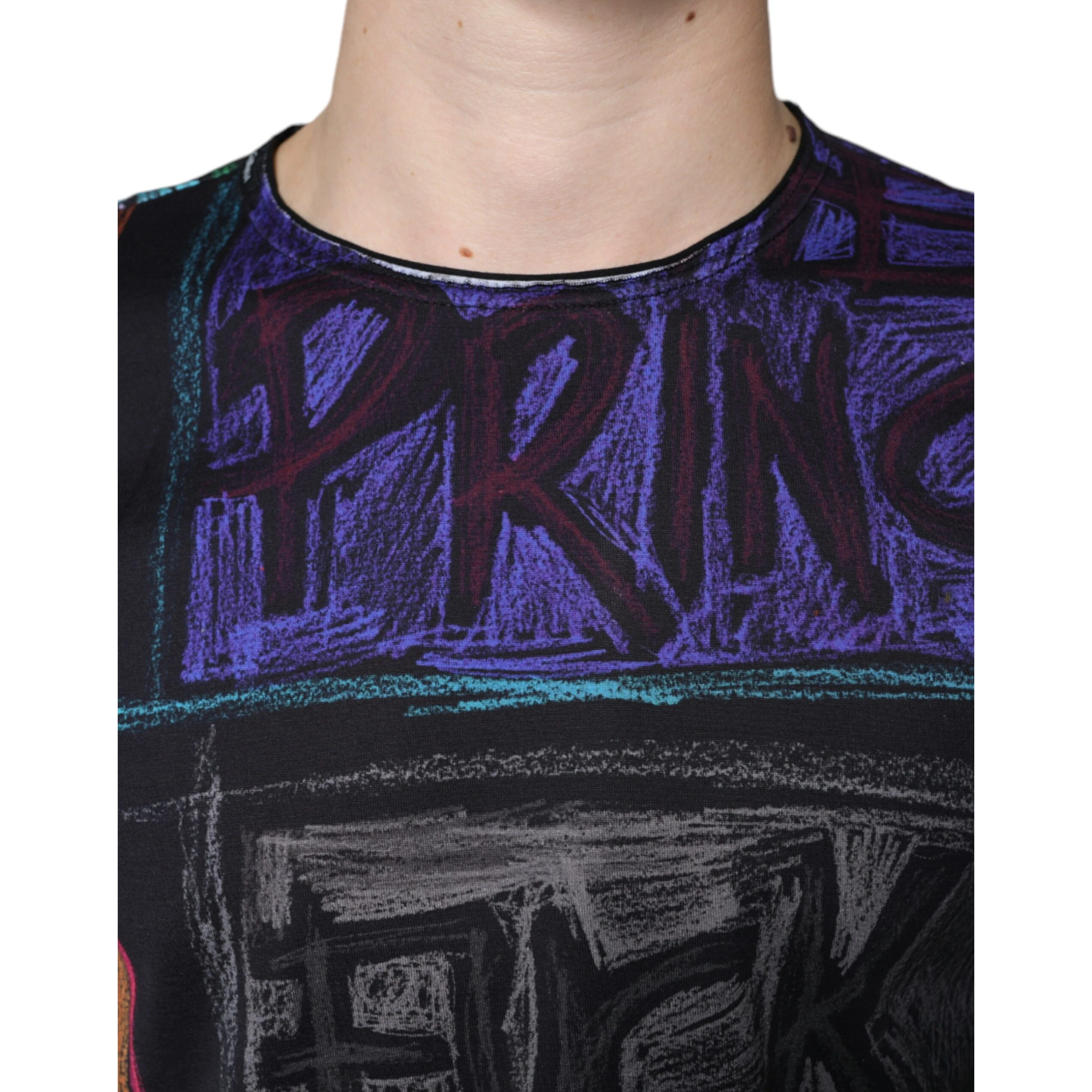 Multicolor Graphic Print Cotton T-shirt