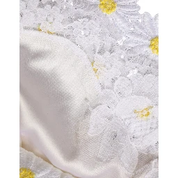 White Daisy Macrame Lace Sheath Midi Dress