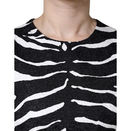 Black White Zebra A-line Sheath Mini Dress