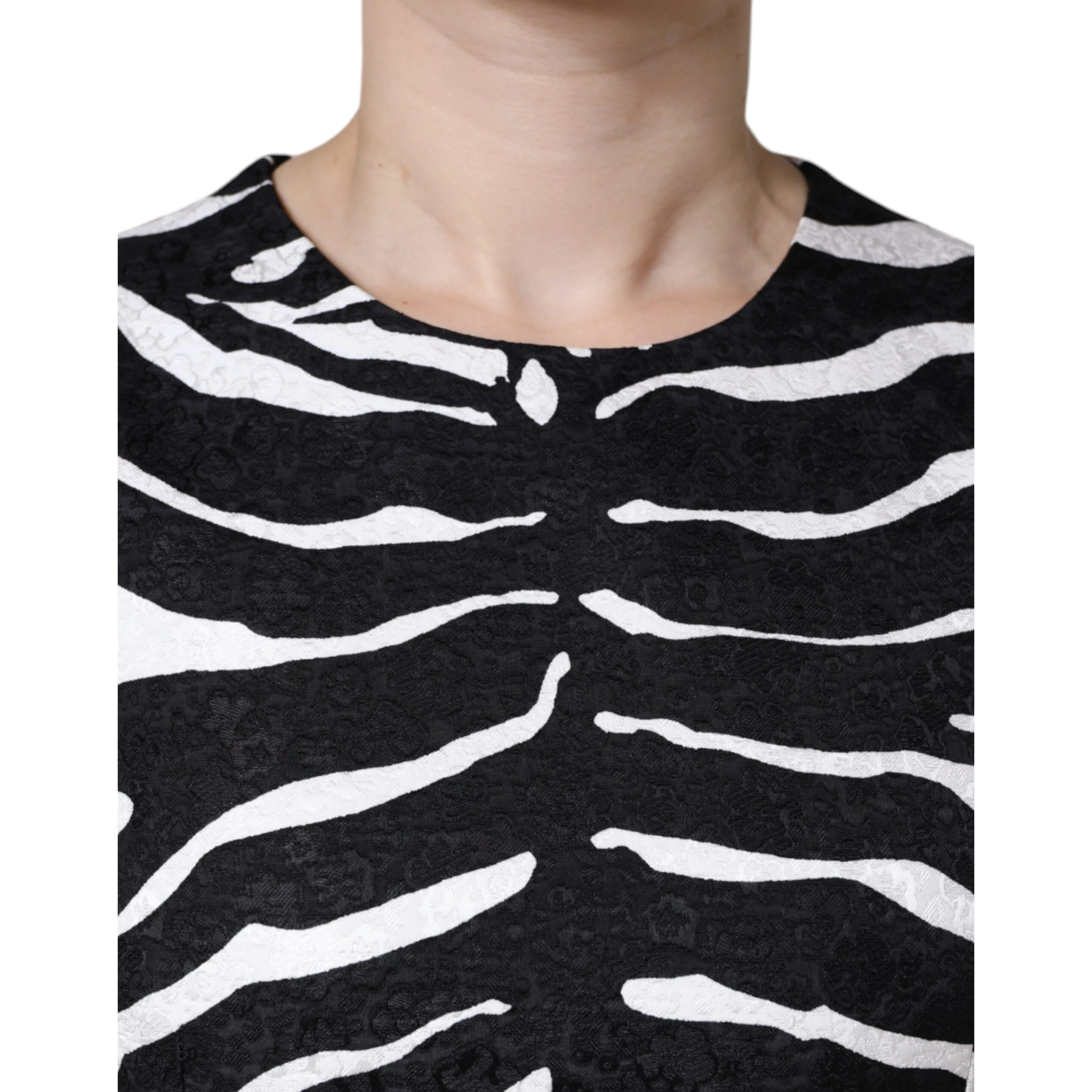 Black White Zebra A-line Sheath Mini Dress