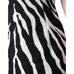 Black White Zebra A-line Sheath Mini Dress