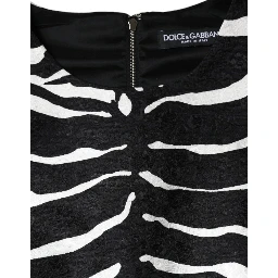 Black White Zebra A-line Sheath Mini Dress