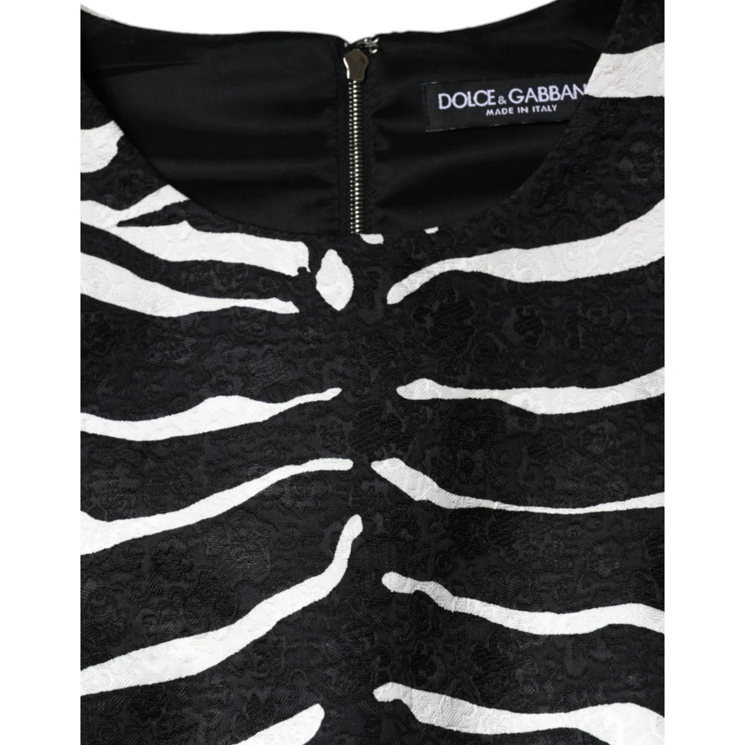 Black White Zebra A-line Sheath Mini Dress