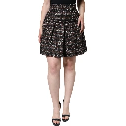 Multicolor High Waist Tartan Tweed A-line Mini Skirt