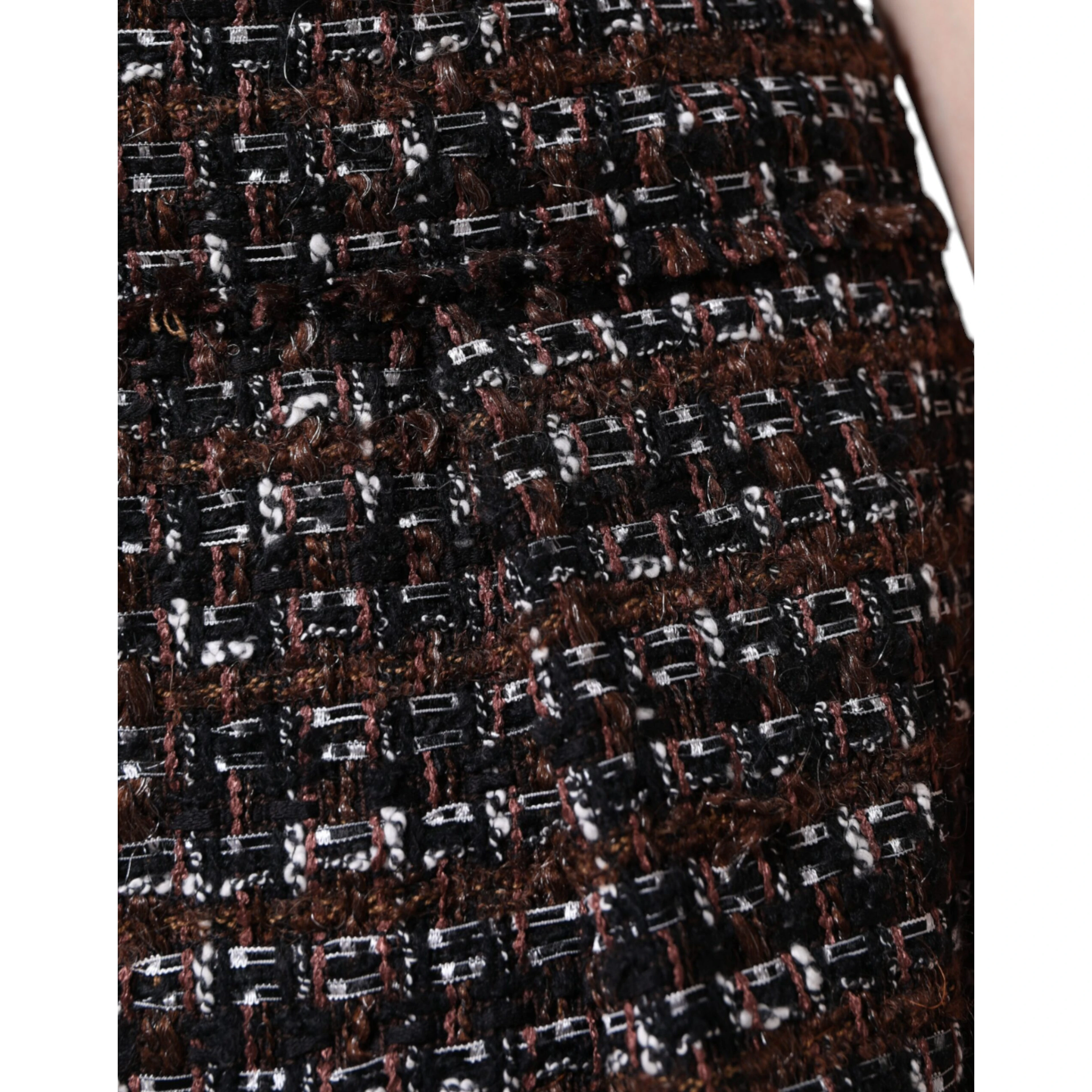 Multicolor High Waist Tartan Tweed A-line Mini Skirt