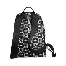 Black White DG Crown Logo Nylon Backpack Bag