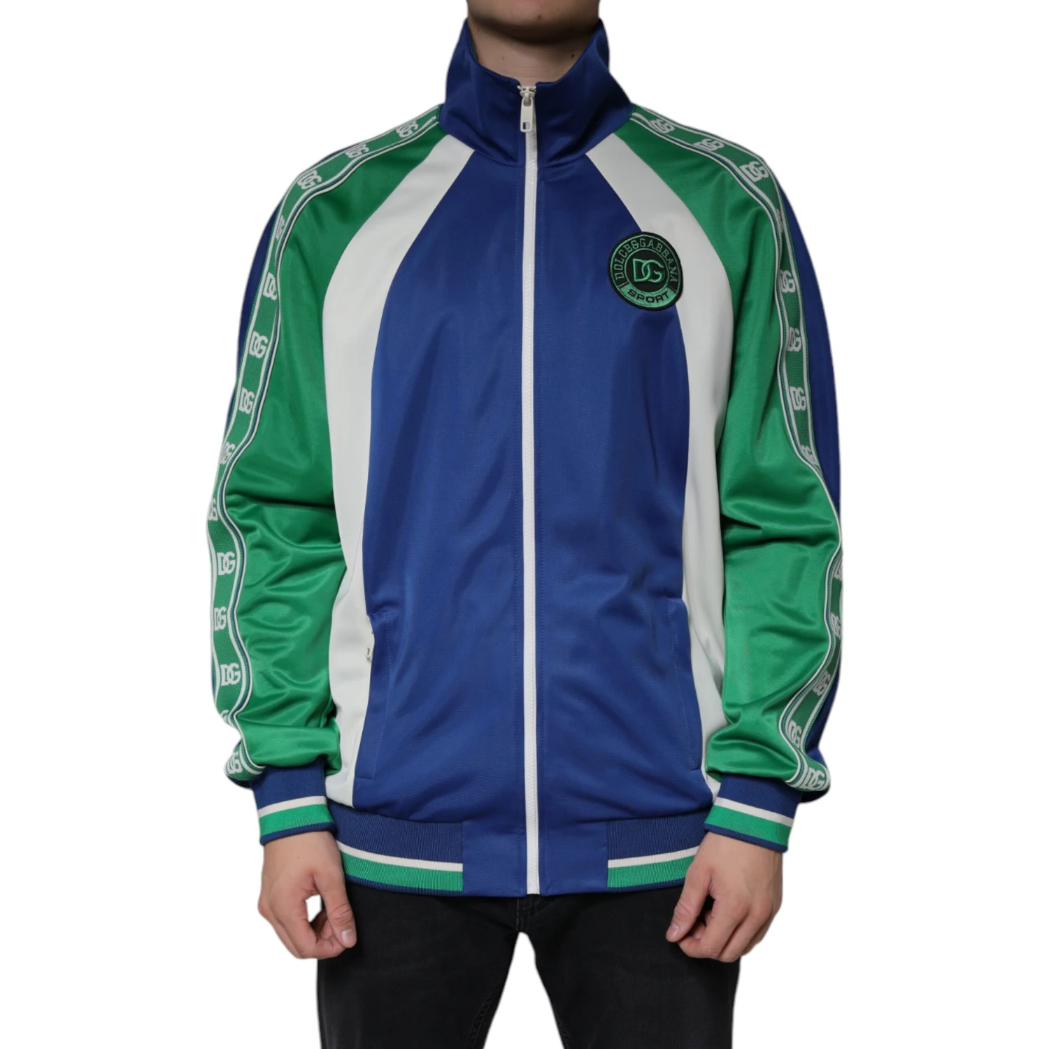 Multicolor Polyester Full Zip Bomber Jacket
