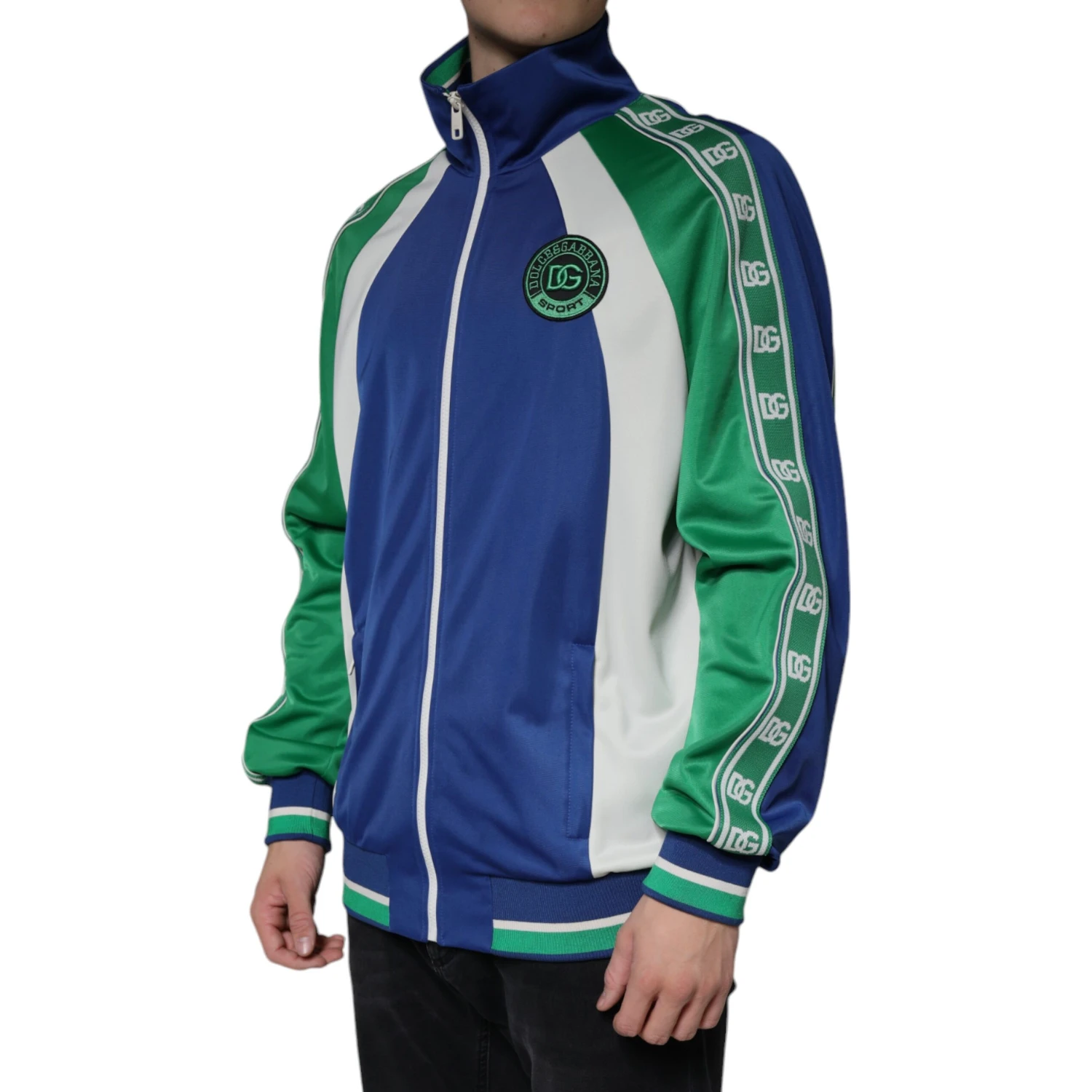 Multicolor Polyester Full Zip Bomber Jacket