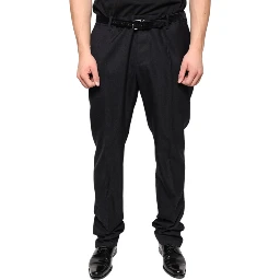 Black Wool Skinny Dress Formal Pants