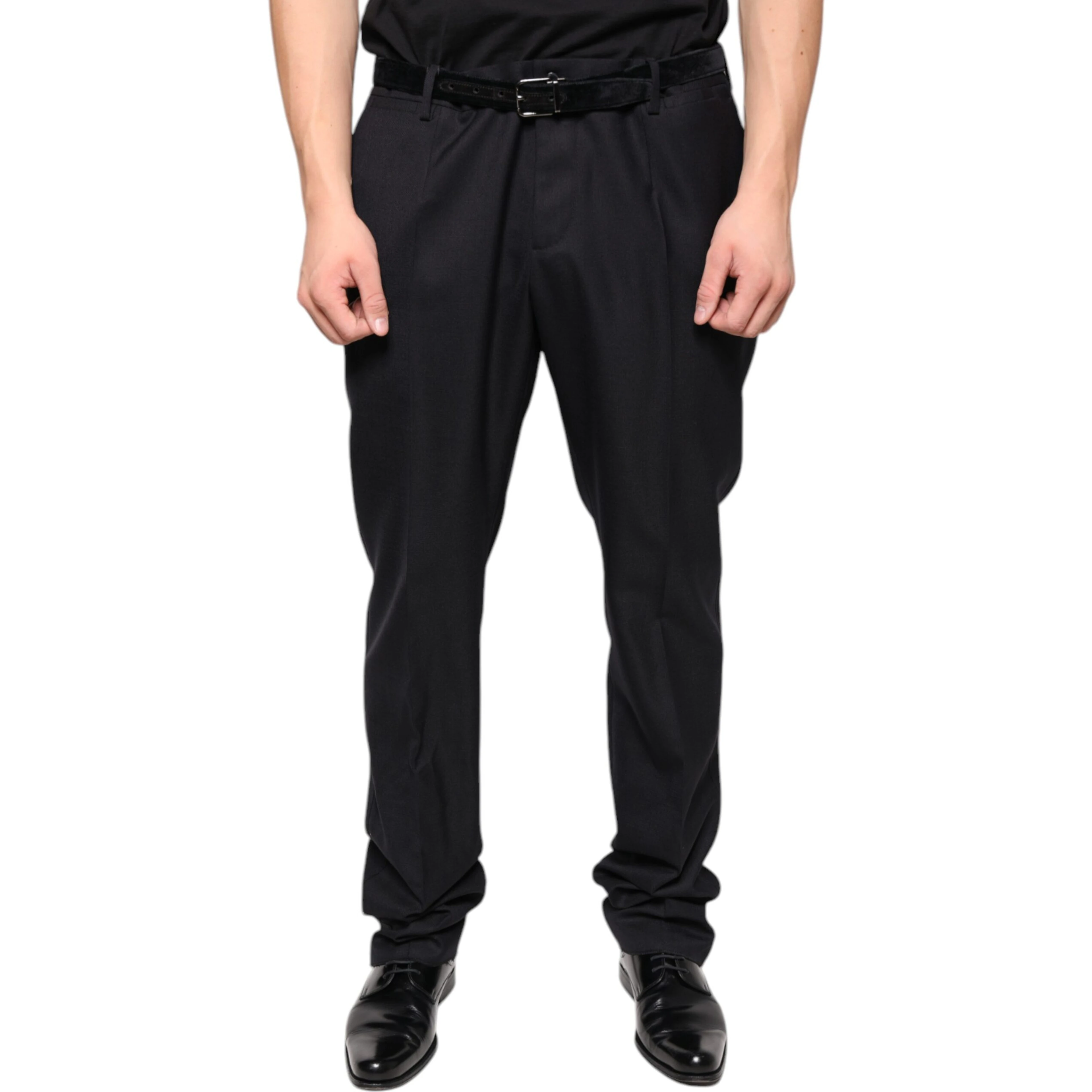 Black Wool Skinny Dress Formal Pants
