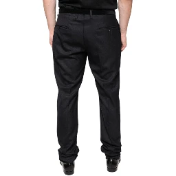 Black Wool Skinny Dress Formal Pants
