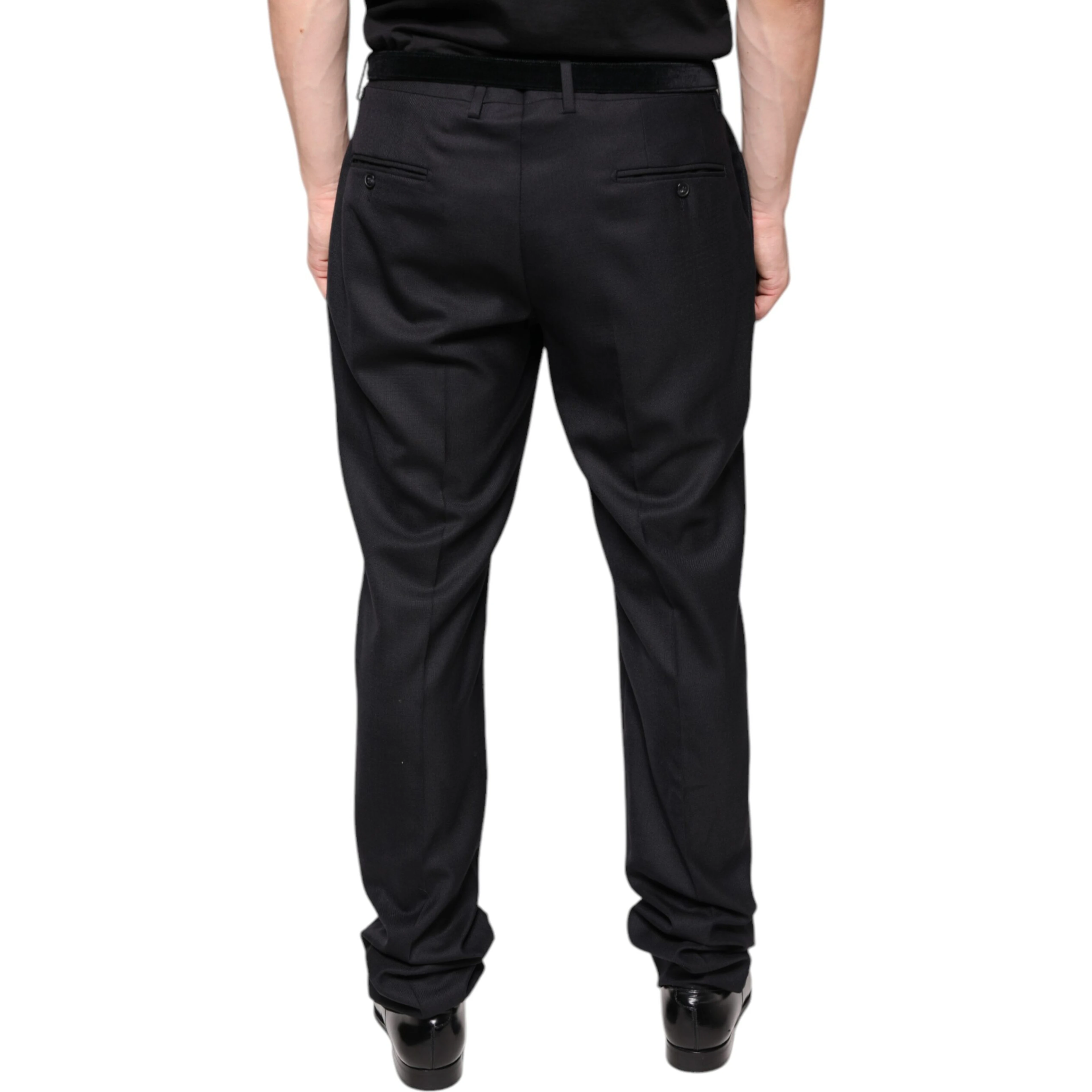Black Wool Skinny Dress Formal Pants