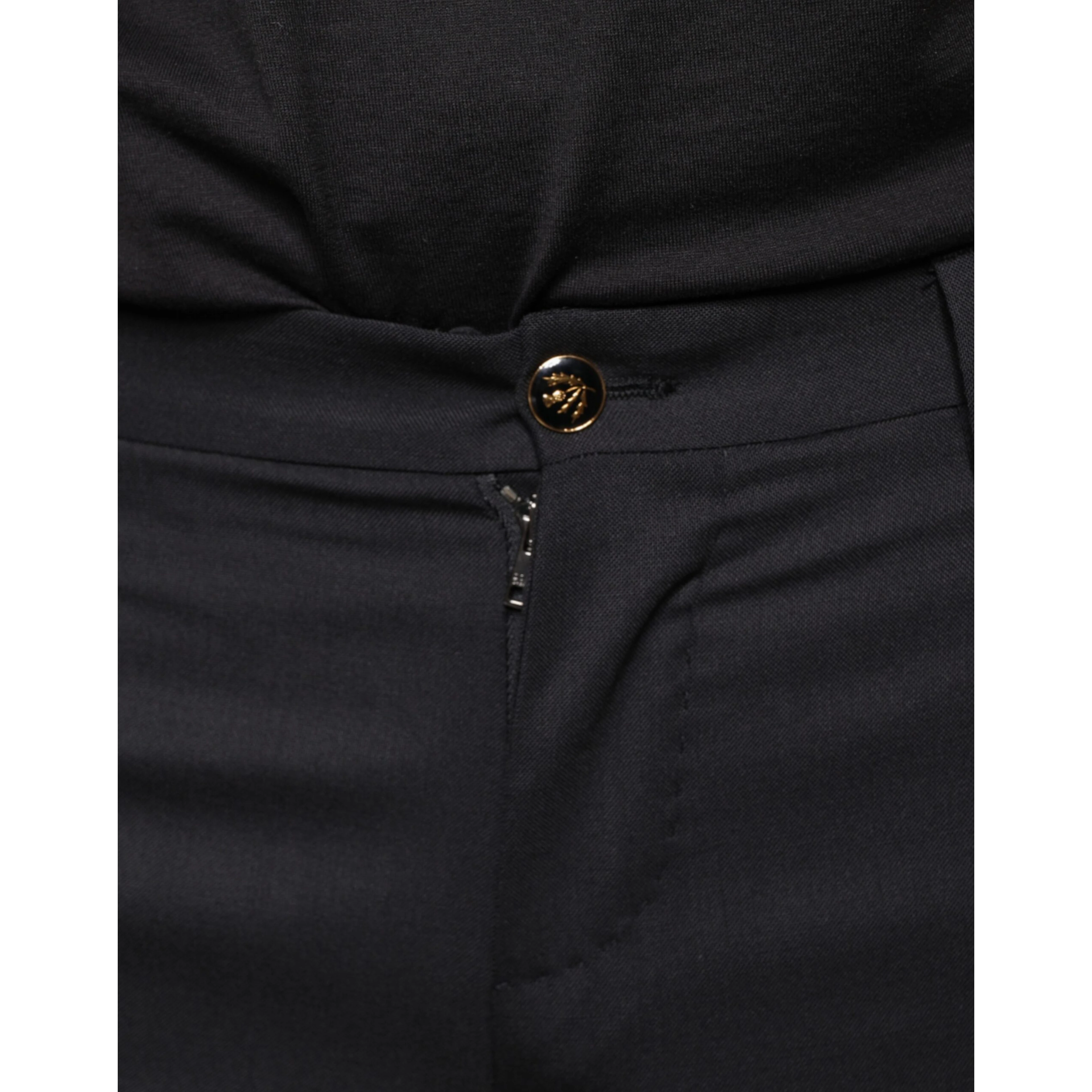 Black Wool Skinny Men Dress Pants