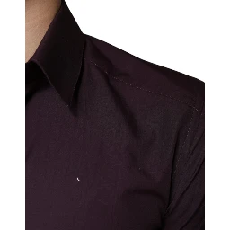 Dark Violet Cotton Dress GOLD Men Formal Shirt