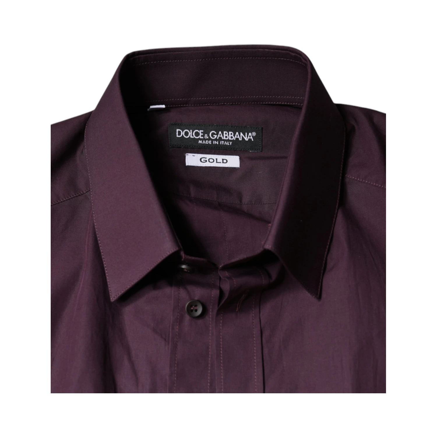 Dark Violet Cotton Dress GOLD Men Formal Shirt