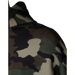 Multicolor Camouflage Hooded Sweatshirt Sweater