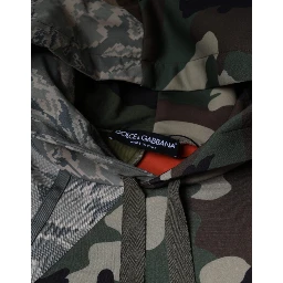 Multicolor Camouflage Hooded Sweatshirt Sweater