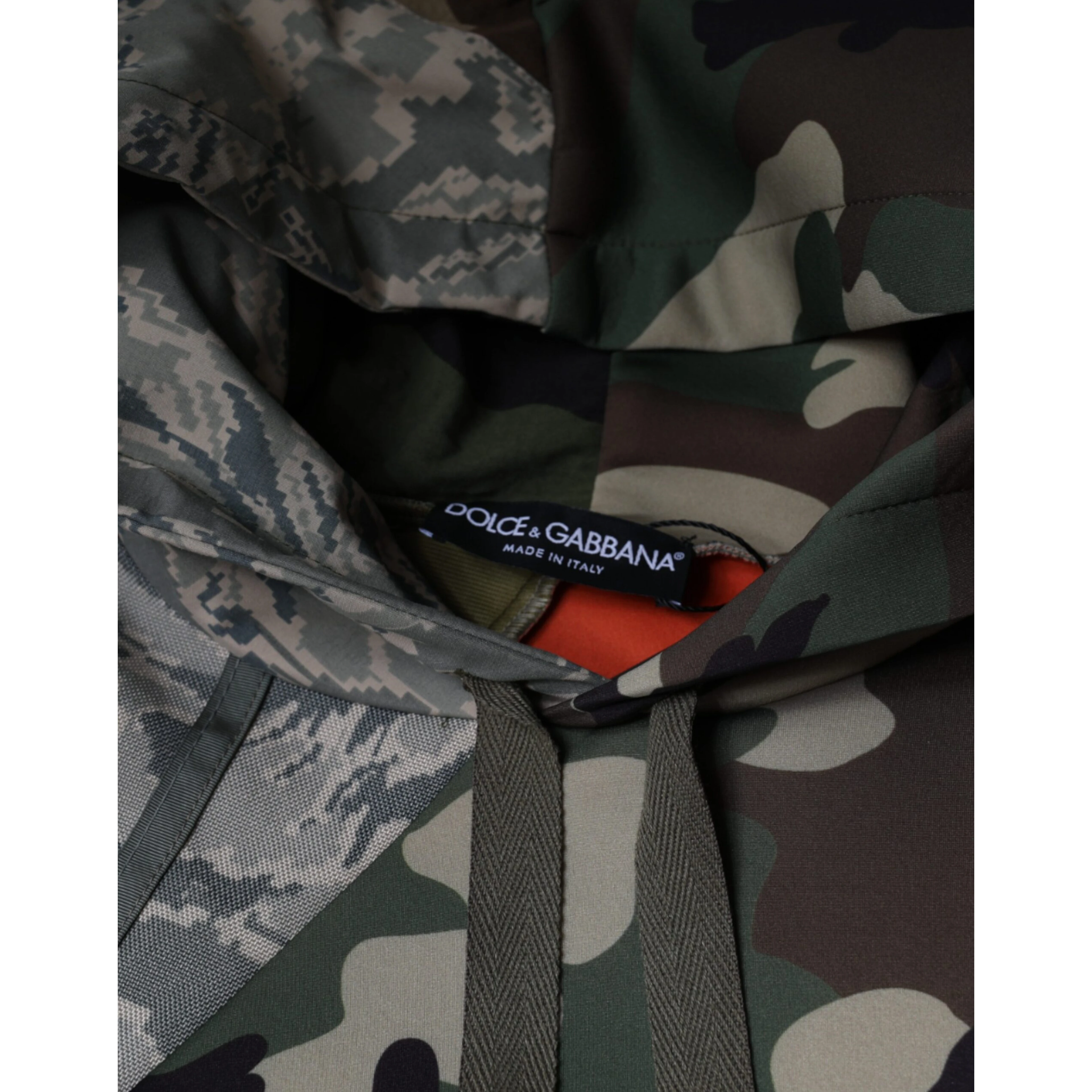 Multicolor Camouflage Hooded Sweatshirt Sweater
