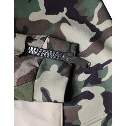Multicolor Camouflage Hooded Sweatshirt Sweater