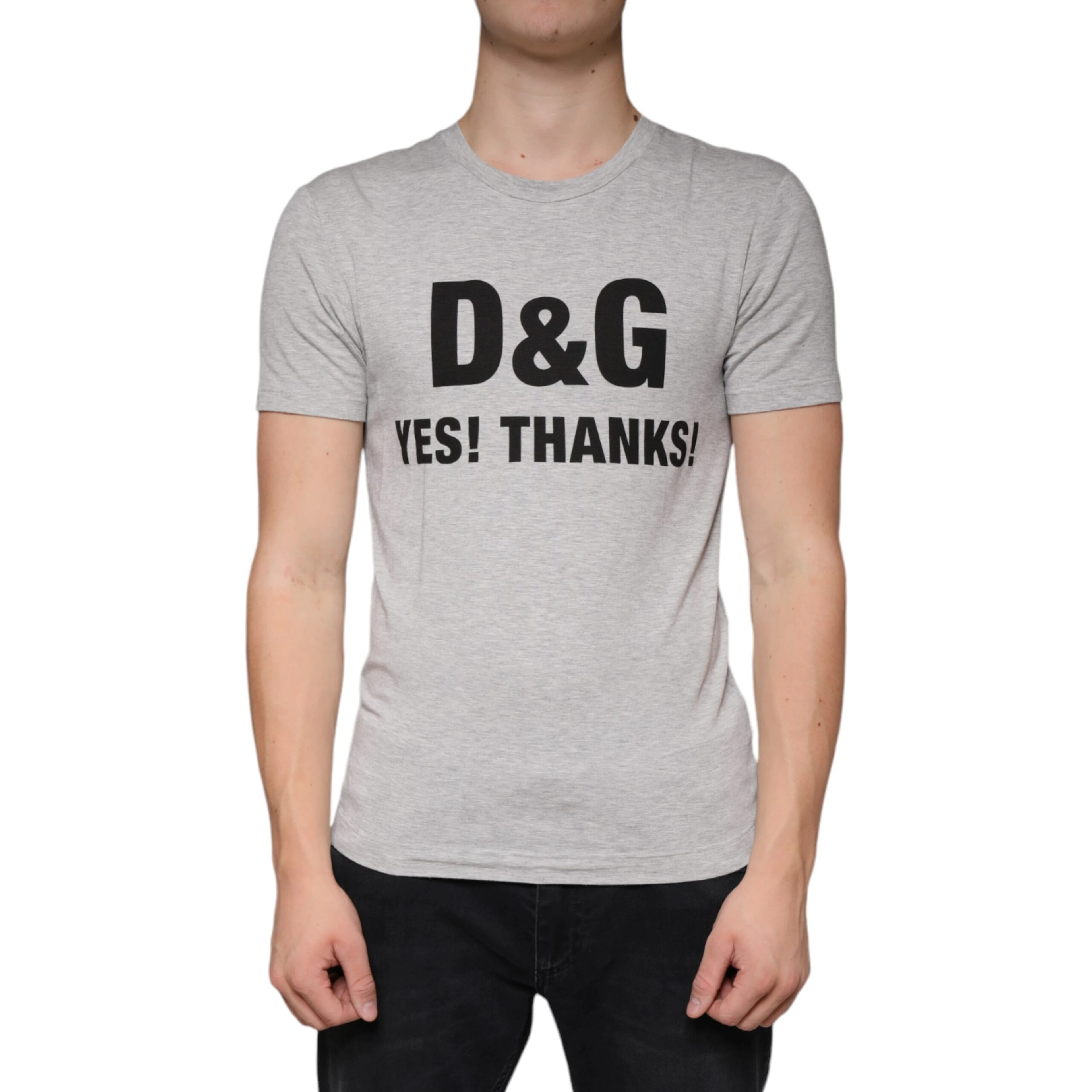 Gray Logo Print Crewneck Short Sleeve T-shirt