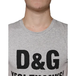 Gray Logo Print Crewneck Short Sleeve T-shirt