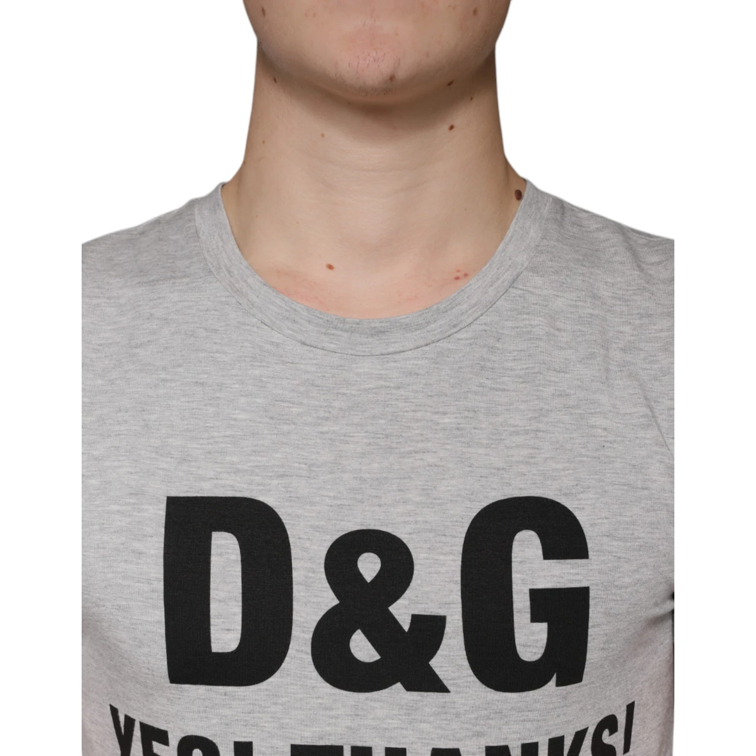 Gray Logo Print Crewneck Short Sleeve T-shirt
