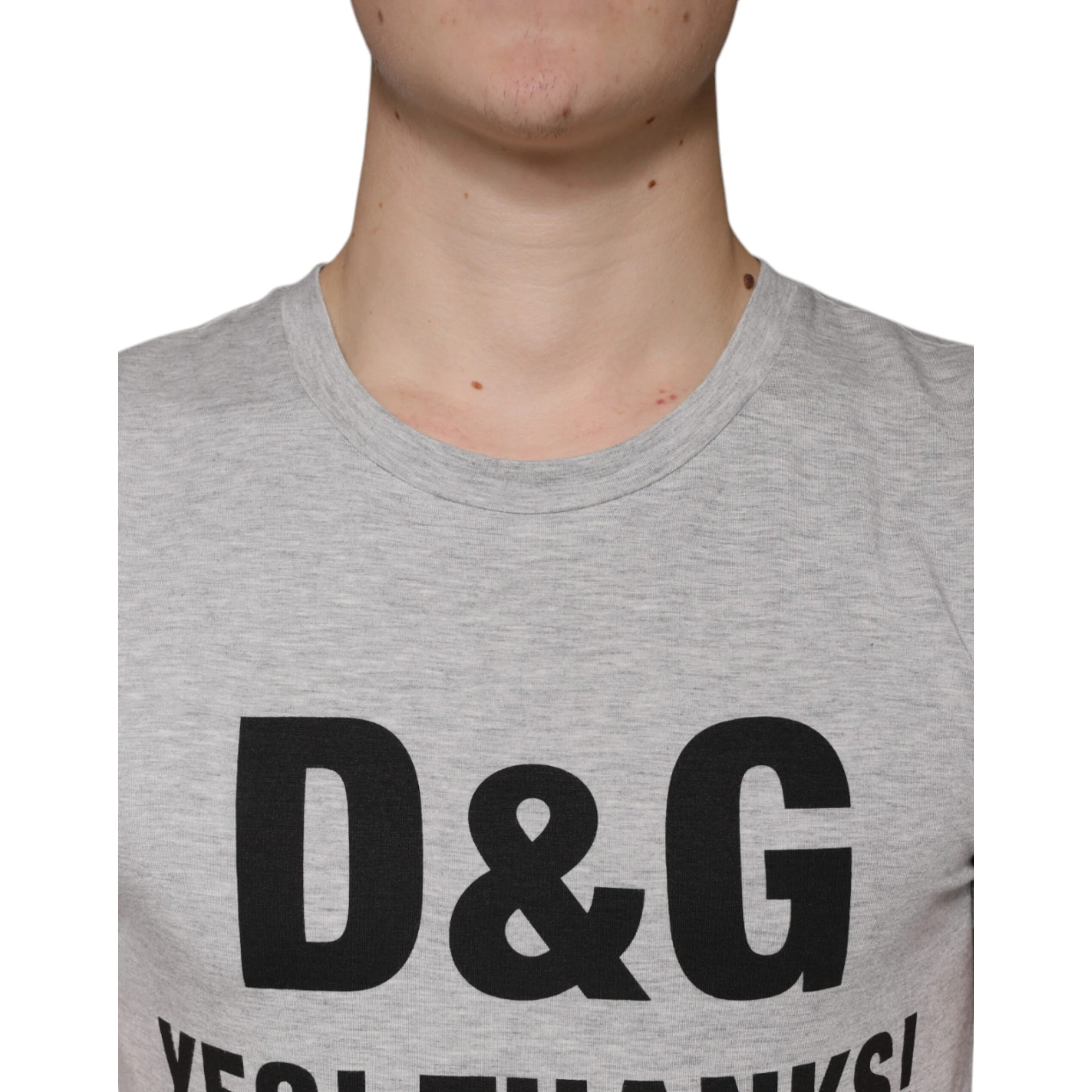 Gray Logo Print Crewneck Short Sleeve T-shirt