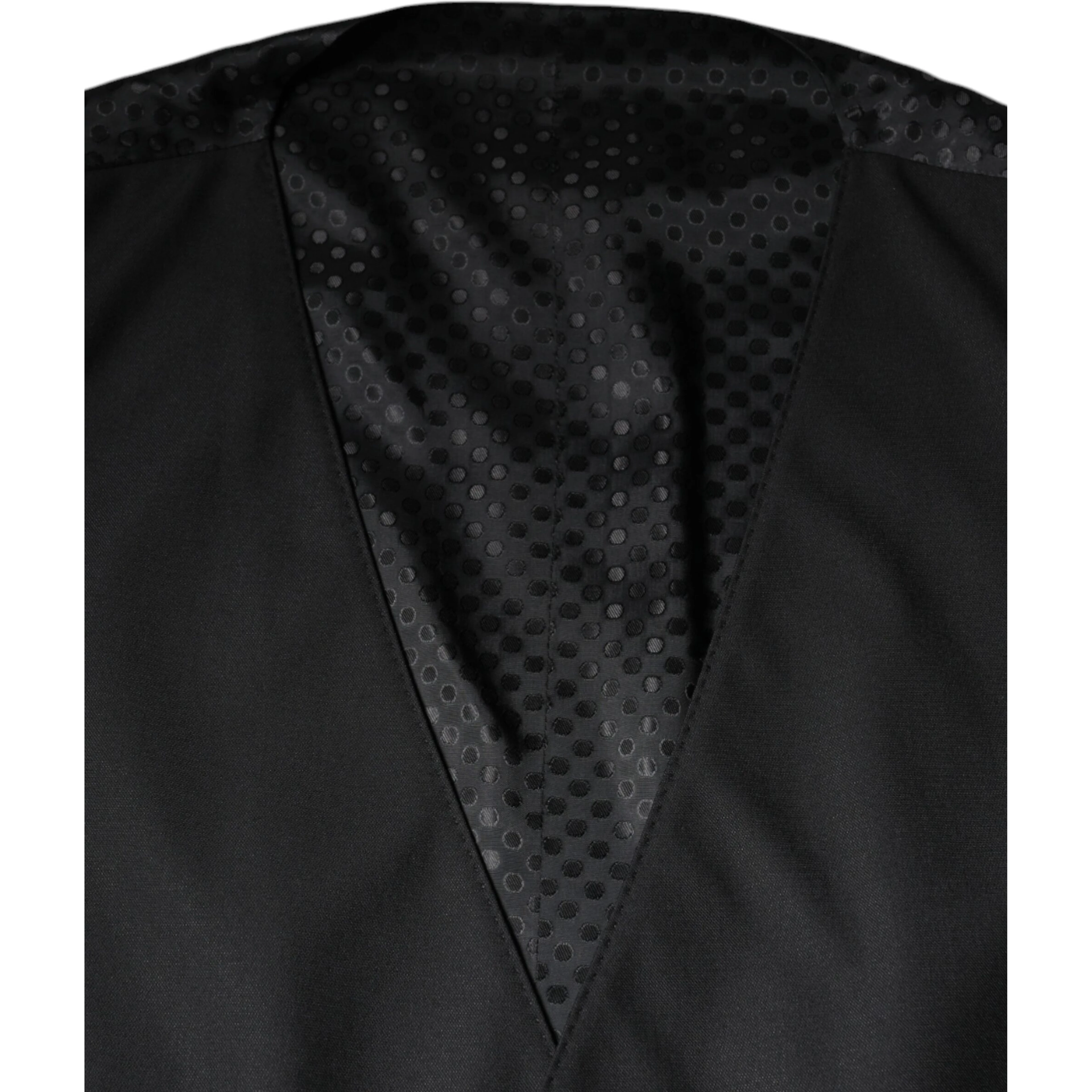 Black Wool Waistcoat Dress Formal Vest
