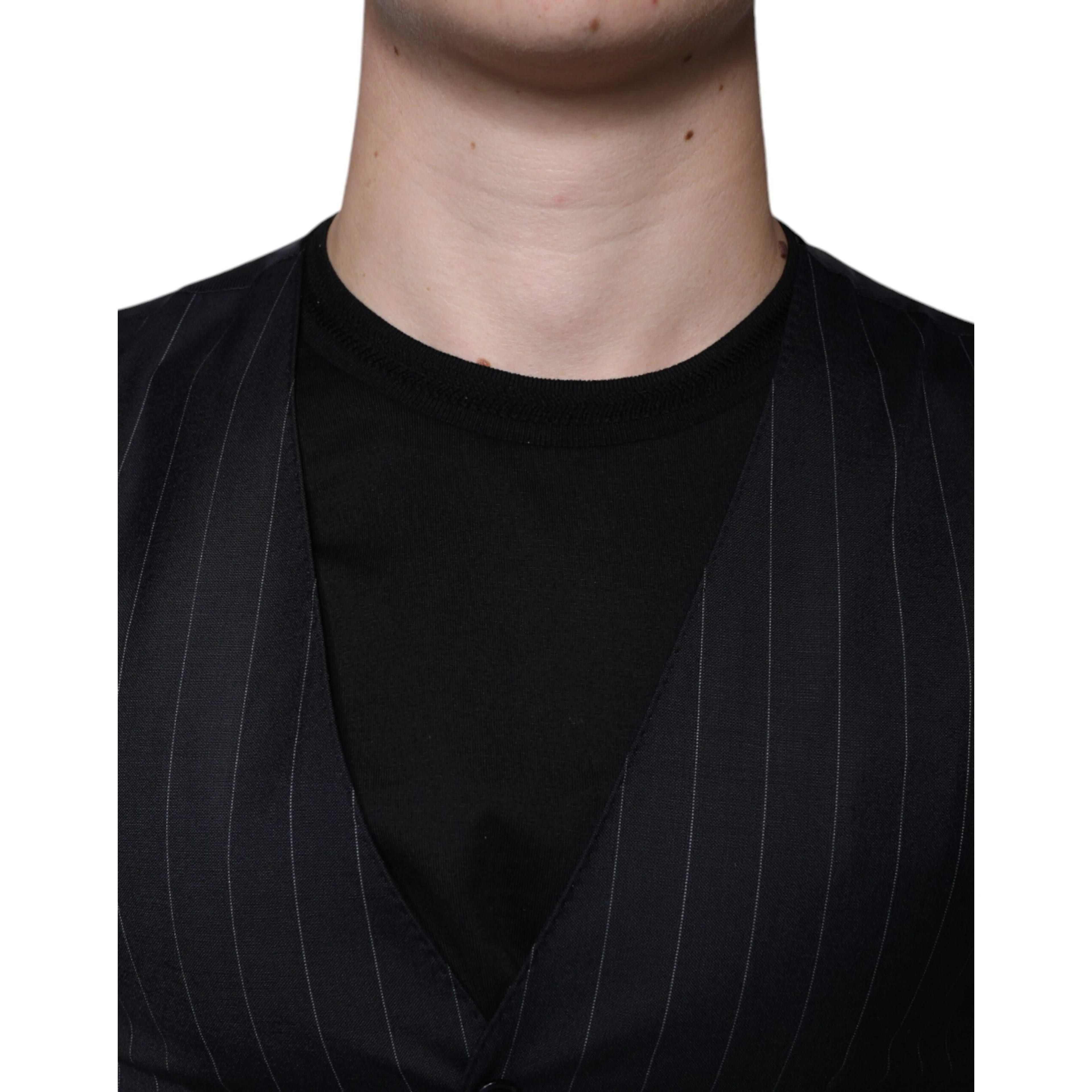 Black Leather Waistcoat Dress Formal Vest