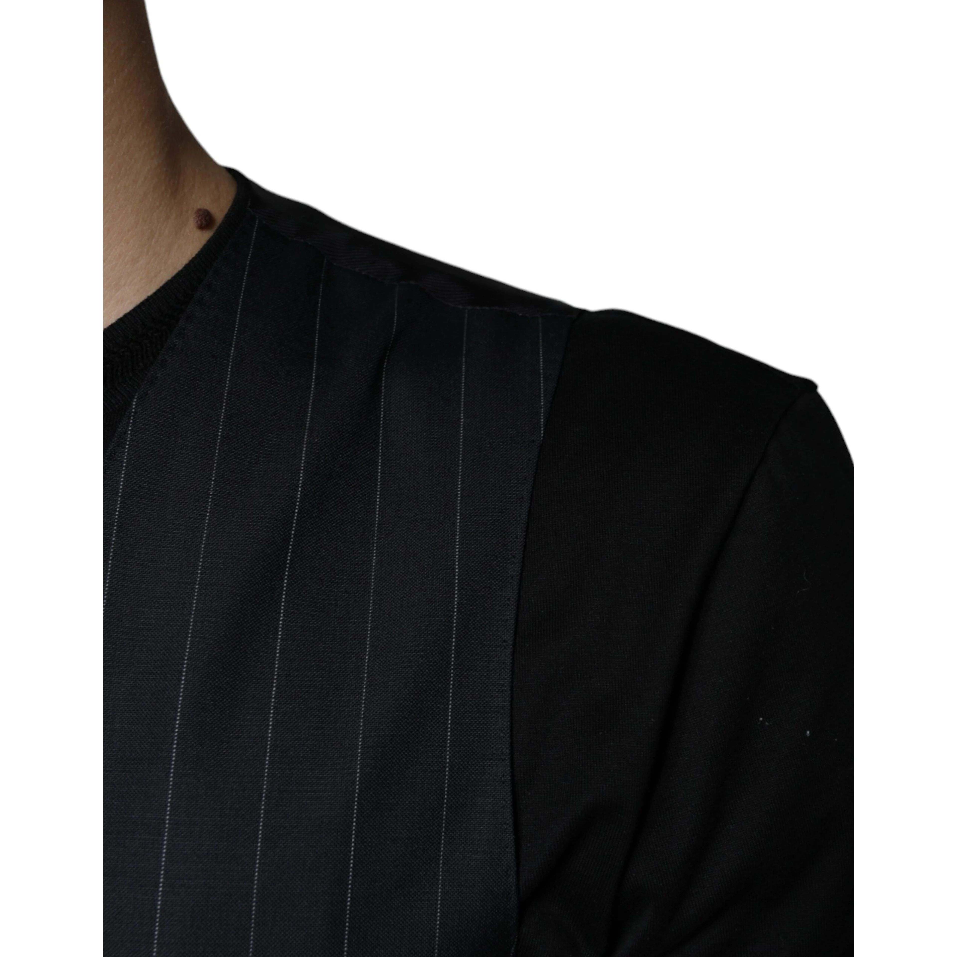 Black Leather Waistcoat Dress Formal Vest