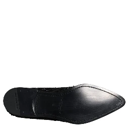 Black Embellished Suede Derby Formal Shoes