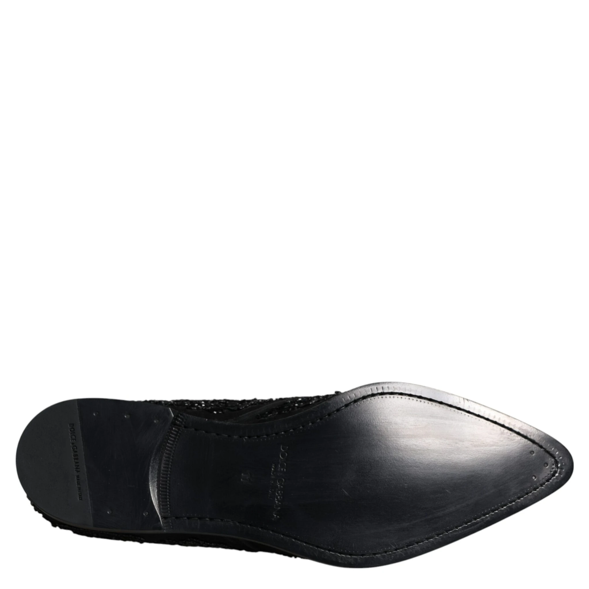 Black Embellished Suede Derby Formal Shoes