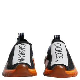 Black Orange Sorrento Slip On Sneakers Shoes