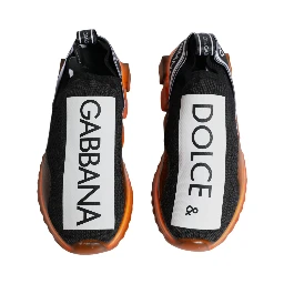 Black Orange Sorrento Slip On Sneakers Shoes