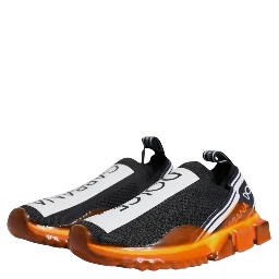 Black Orange Sorrento Slip On Sneakers Shoes