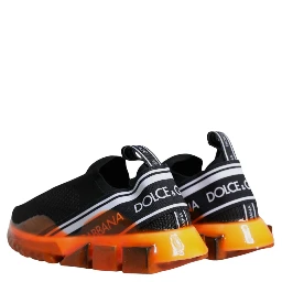 Black Orange Sorrento Slip On Sneakers Shoes
