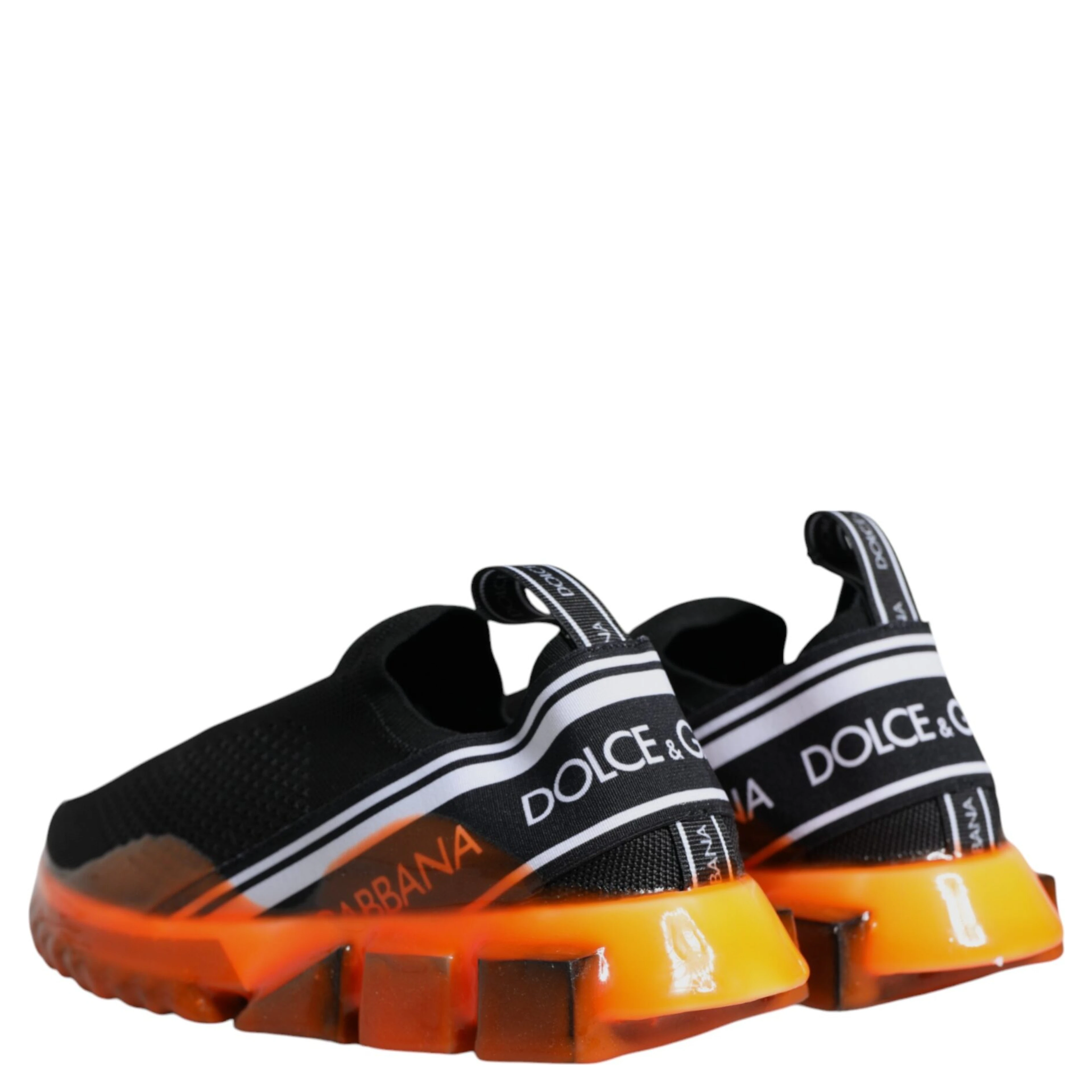 Black Orange Sorrento Slip On Sneakers Shoes