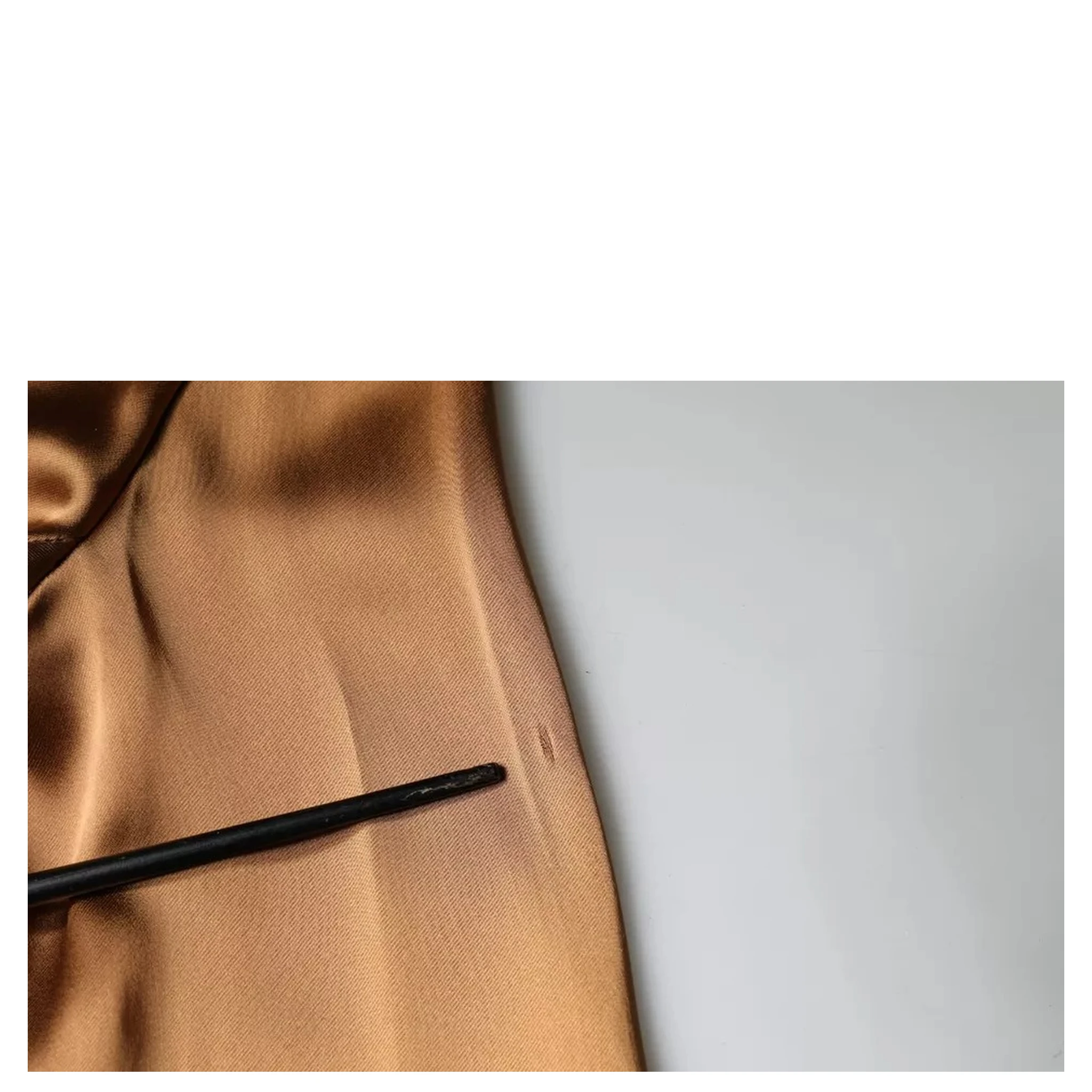 Brown Satin Long Sleeves Wrap Sheath Mini Dress