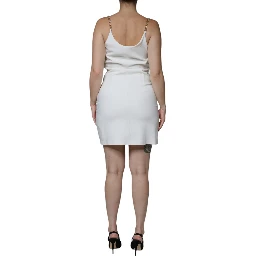 White Sleeveless Bodycon Sheath Mini Dress
