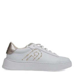 White Polyethylene Low Top Sneakers