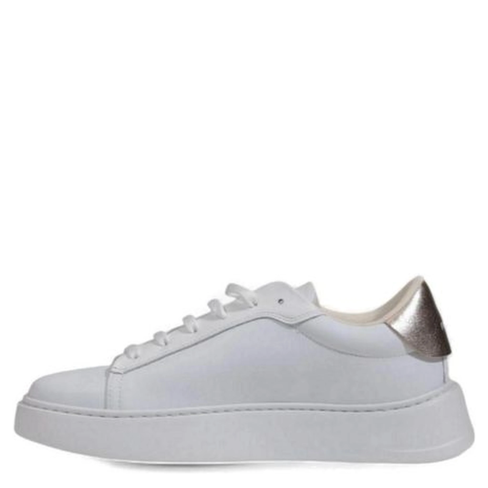 White Polyethylene Low Top Sneakers