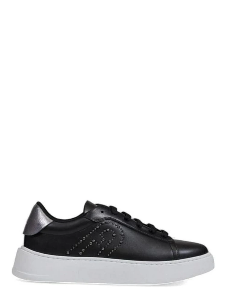 Black Polyethylene Low Top Sneakers