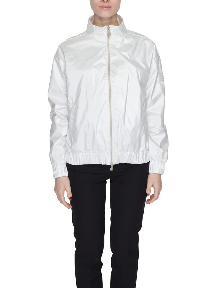 White Polyester Shell Jacket