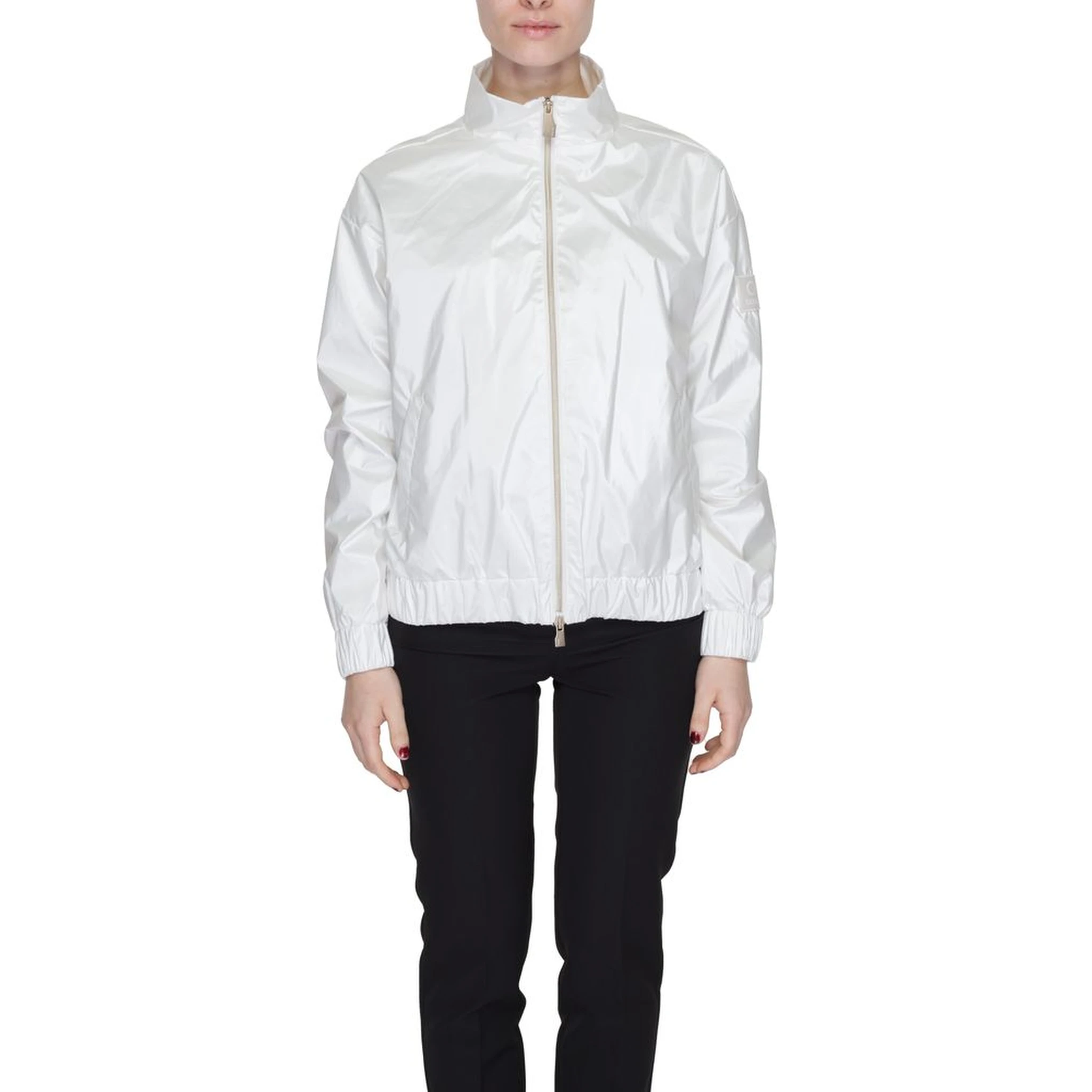 White Polyester Shell Jacket