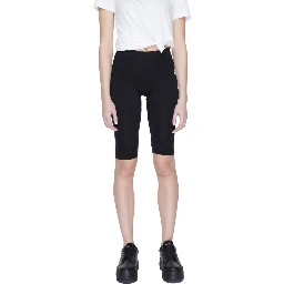 Black Cotton Bermuda Shorts