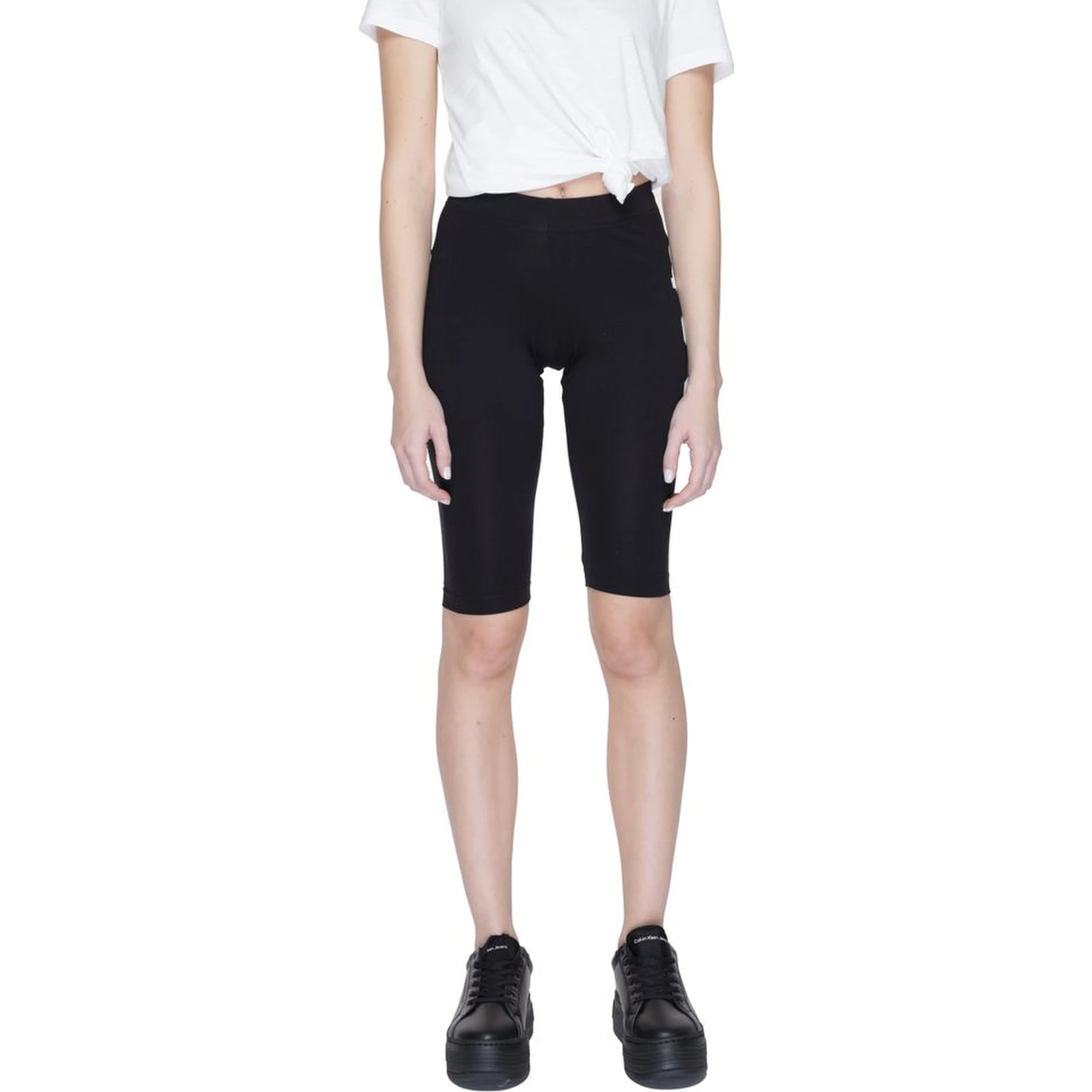 Black Cotton Bermuda Shorts