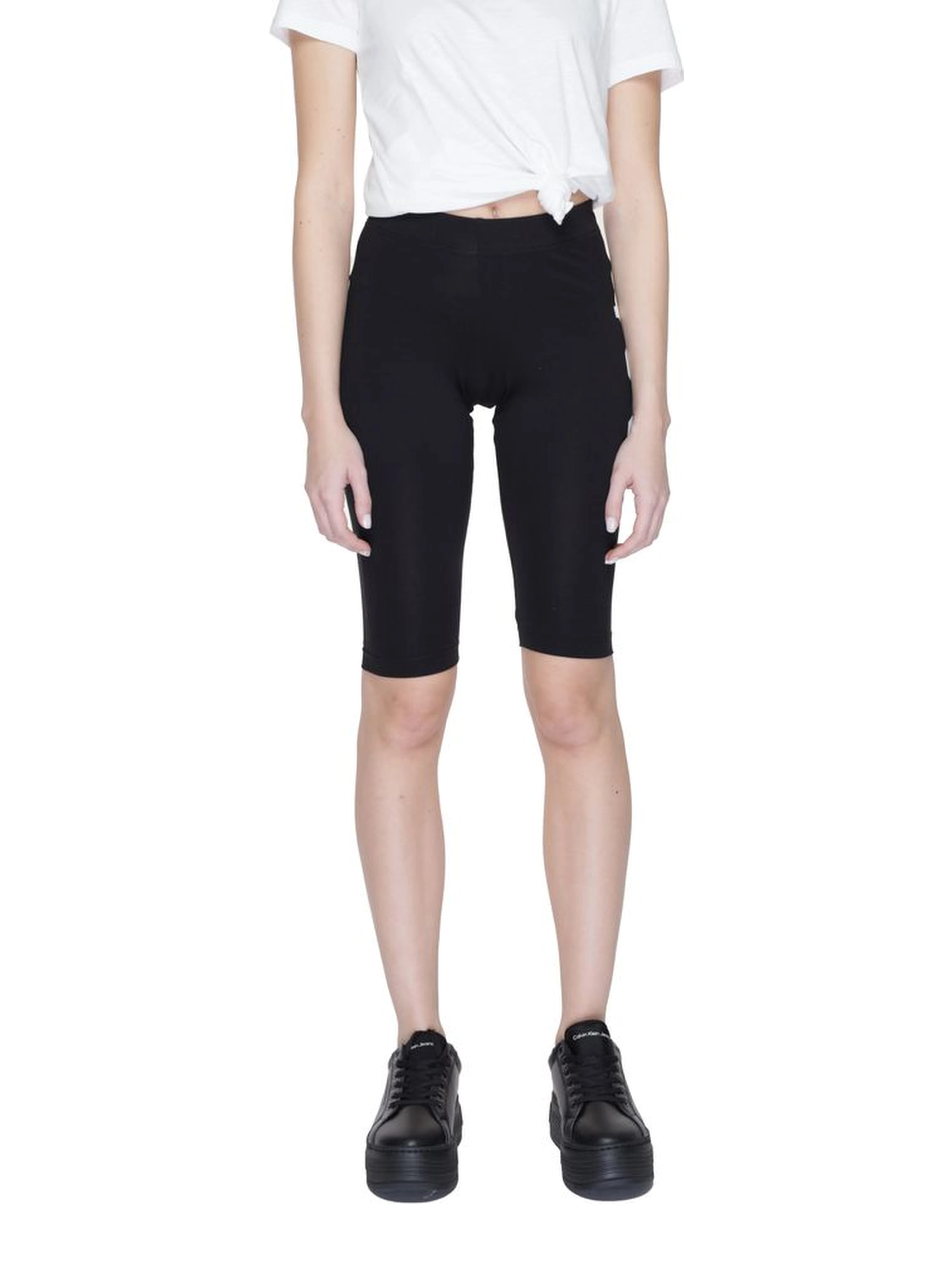 Black Cotton Bermuda Shorts